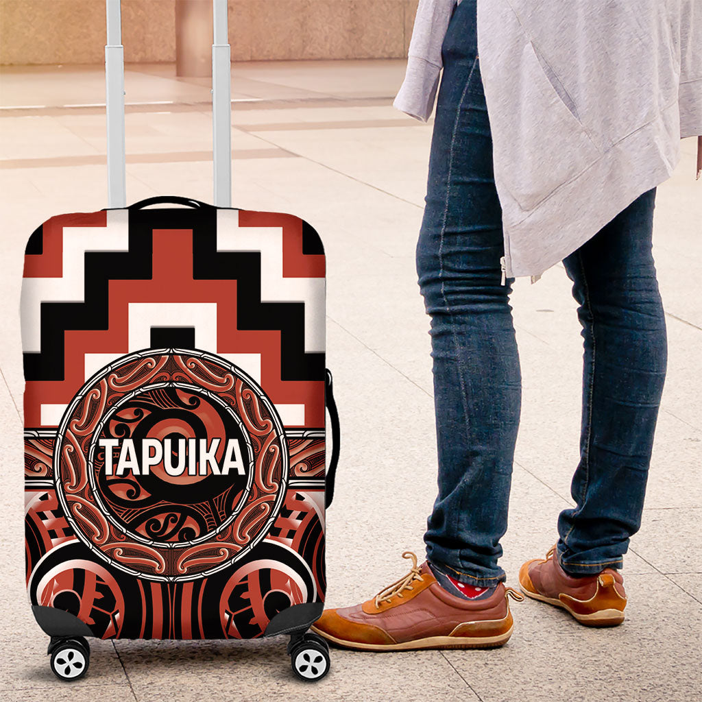 Aotearoa Tapuika Luggage Cover Maori Iwi Poutama Puhoro Tattoo