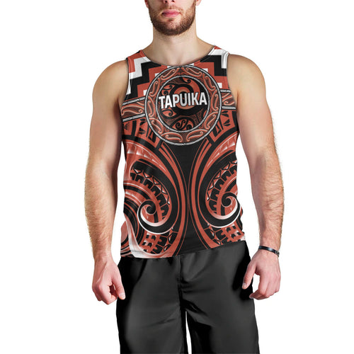 Aotearoa Tapuika Personalised Men Tank Top Maori Iwi Poutama Puhoro Tattoo