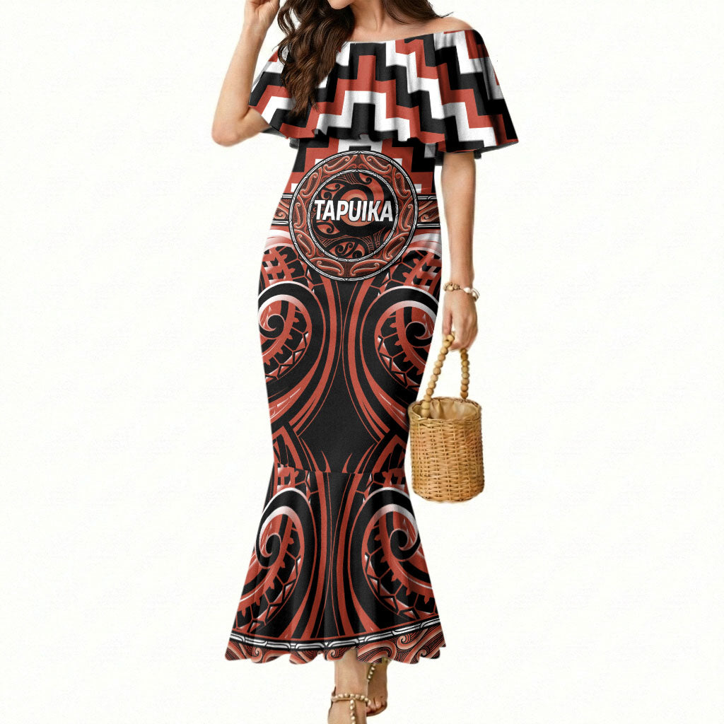 Aotearoa Tapuika Personalised Mermaid Dress Maori Iwi Poutama Puhoro Tattoo