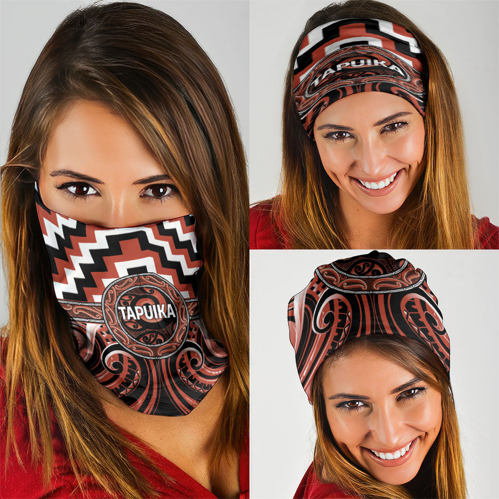Aotearoa Tapuika Neck Gaiter Maori Iwi Poutama Puhoro Tattoo
