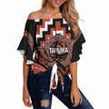 Aotearoa Tapuika Personalised Off Shoulder Wrap Waist Top Maori Iwi Poutama Puhoro Tattoo