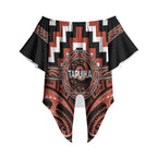Aotearoa Tapuika Personalised Off Shoulder Wrap Waist Top Maori Iwi Poutama Puhoro Tattoo
