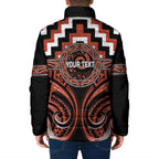 Aotearoa Tapuika Personalised Padded Jacket Maori Iwi Poutama Puhoro Tattoo