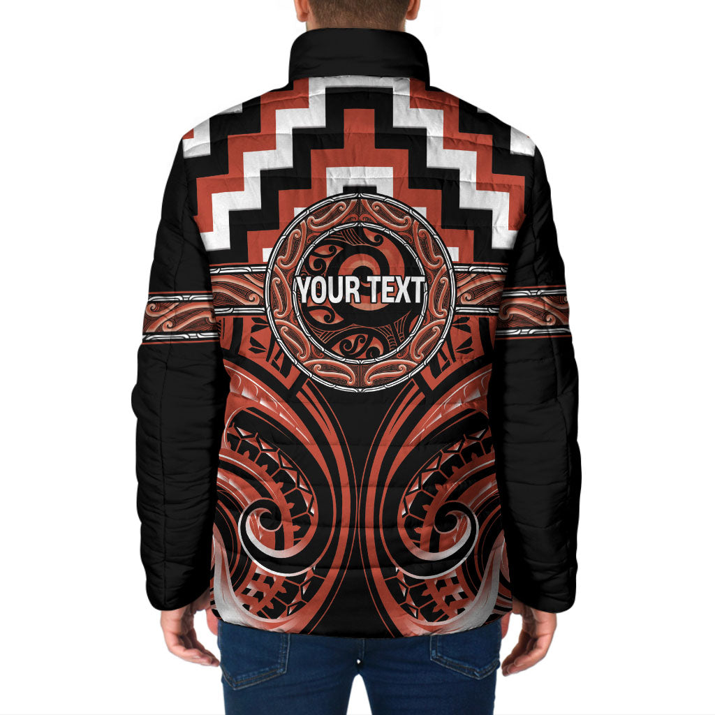 Aotearoa Tapuika Personalised Padded Jacket Maori Iwi Poutama Puhoro Tattoo