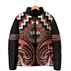 Aotearoa Tapuika Personalised Padded Jacket Maori Iwi Poutama Puhoro Tattoo