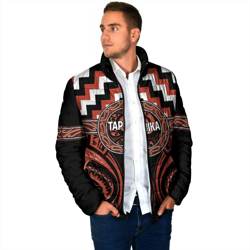 Aotearoa Tapuika Personalised Padded Jacket Maori Iwi Poutama Puhoro Tattoo