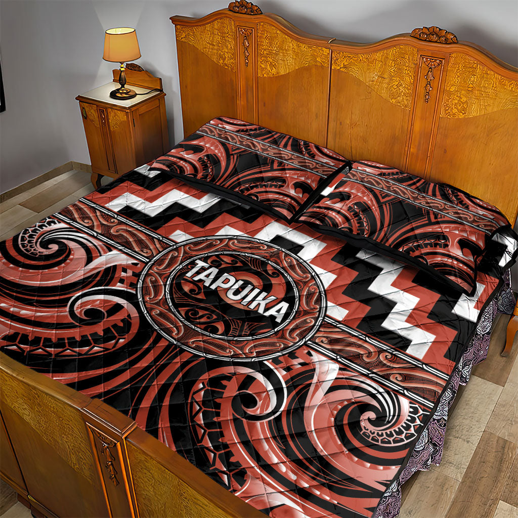 Aotearoa Tapuika Quilt Bed Set Maori Iwi Poutama Puhoro Tattoo