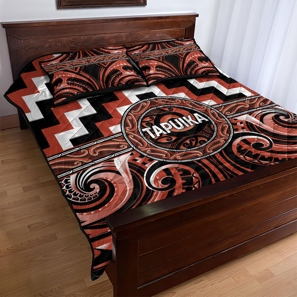 Aotearoa Tapuika Quilt Bed Set Maori Iwi Poutama Puhoro Tattoo