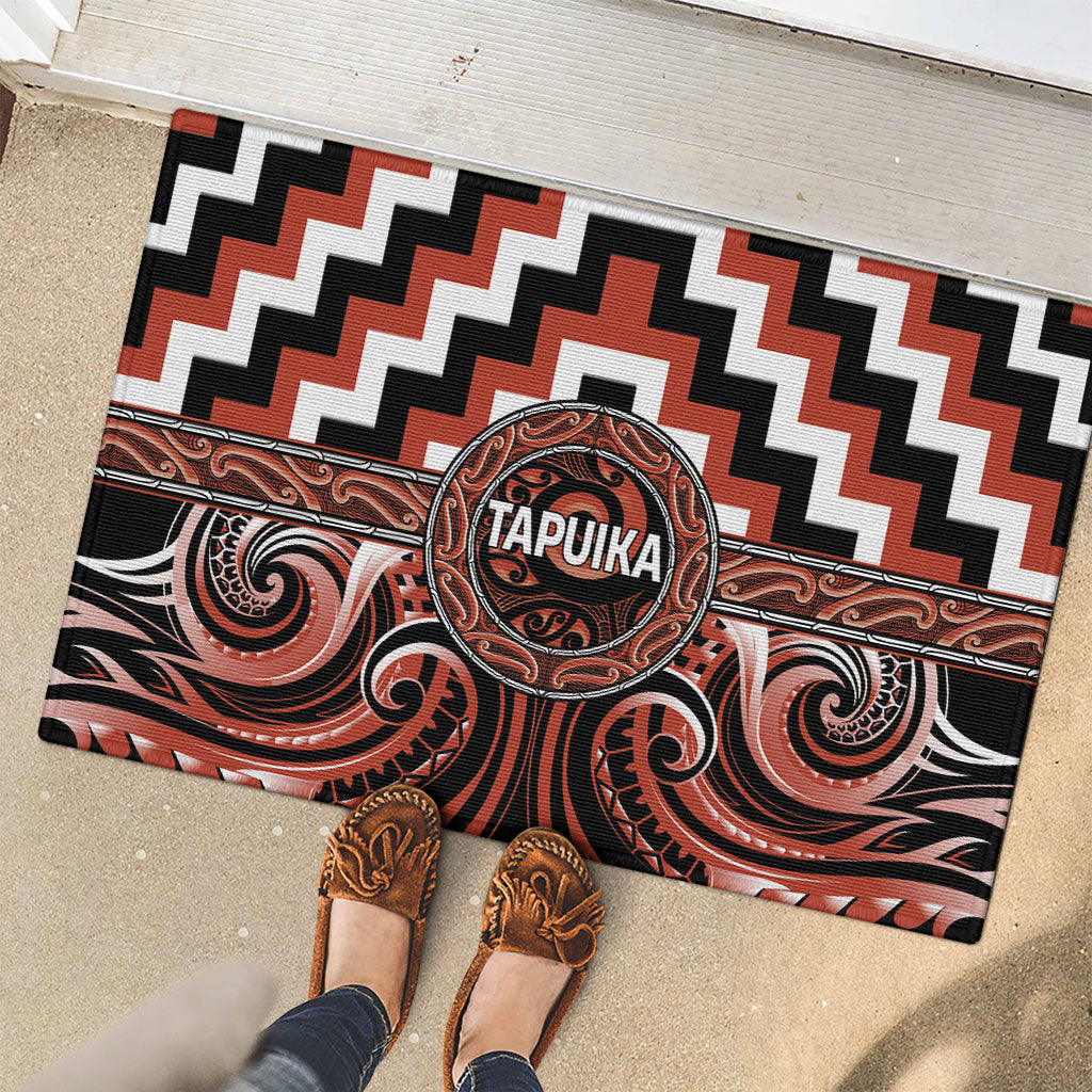 Aotearoa Tapuika Rubber Doormat Maori Iwi Poutama Puhoro Tattoo