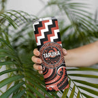 Aotearoa Tapuika Personalised Skinny Tumbler Maori Iwi Poutama Puhoro Tattoo