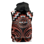Aotearoa Tapuika Personalised Sleeveless Hoodie Maori Iwi Poutama Puhoro Tattoo
