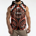 Aotearoa Tapuika Personalised Sleeveless Hoodie Maori Iwi Poutama Puhoro Tattoo