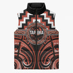 Aotearoa Tapuika Personalised Sleeveless Puffer Jacket Maori Iwi Poutama Puhoro Tattoo