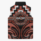 Aotearoa Tapuika Personalised Sleeveless Puffer Jacket Maori Iwi Poutama Puhoro Tattoo