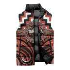 Aotearoa Tapuika Personalised Sleeveless Puffer Jacket Maori Iwi Poutama Puhoro Tattoo