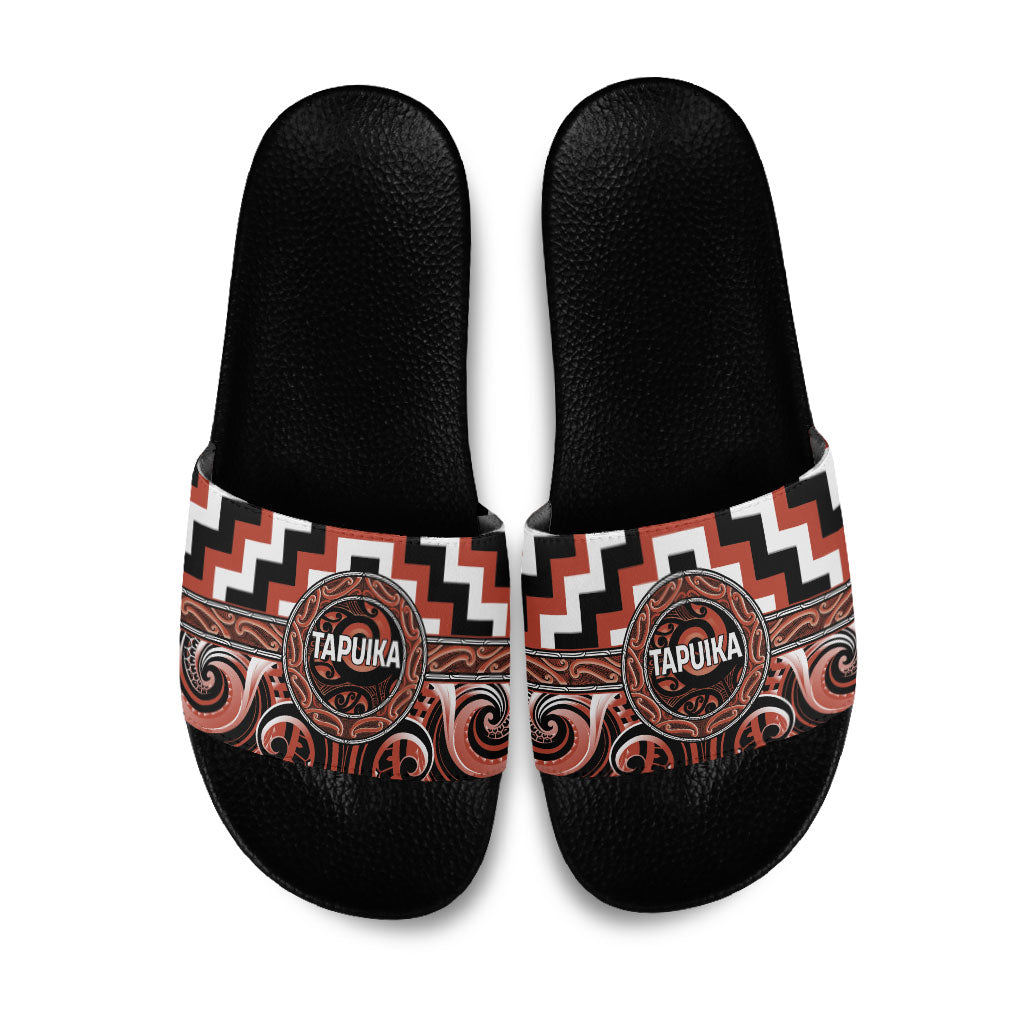 Aotearoa Tapuika Slide Sandals Maori Iwi Poutama Puhoro Tattoo