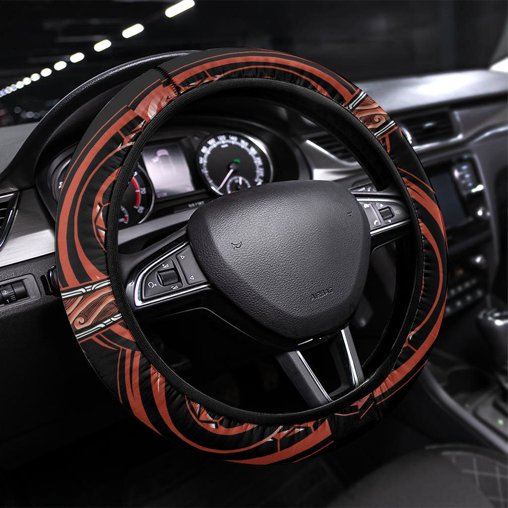 Aotearoa Tapuika Steering Wheel Cover Maori Iwi Poutama Puhoro Tattoo