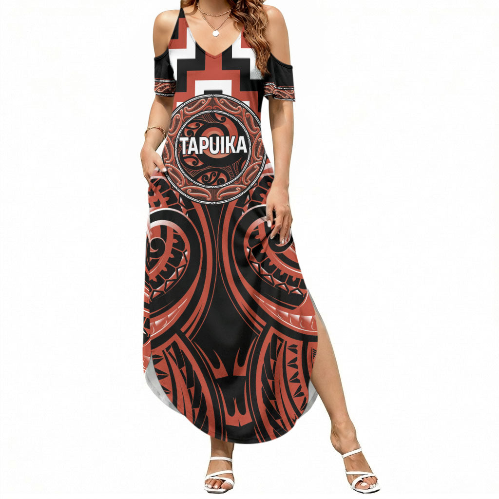 Aotearoa Tapuika Personalised Summer Maxi Dress Maori Iwi Poutama Puhoro Tattoo
