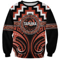 Aotearoa Tapuika Personalised Sweatshirt Maori Iwi Poutama Puhoro Tattoo