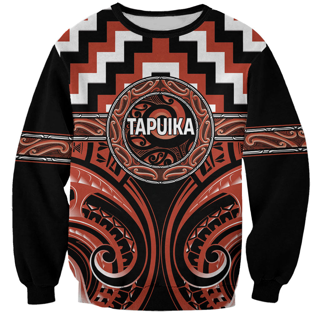 Aotearoa Tapuika Personalised Sweatshirt Maori Iwi Poutama Puhoro Tattoo