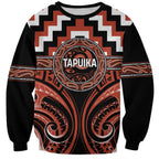 Aotearoa Tapuika Personalised Sweatshirt Maori Iwi Poutama Puhoro Tattoo