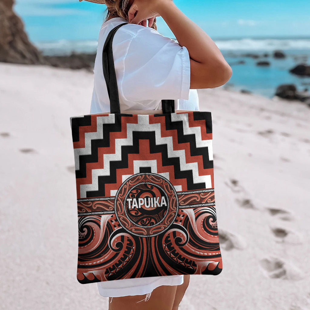 Aotearoa Tapuika Tote Bag Maori Iwi Poutama Puhoro Tattoo
