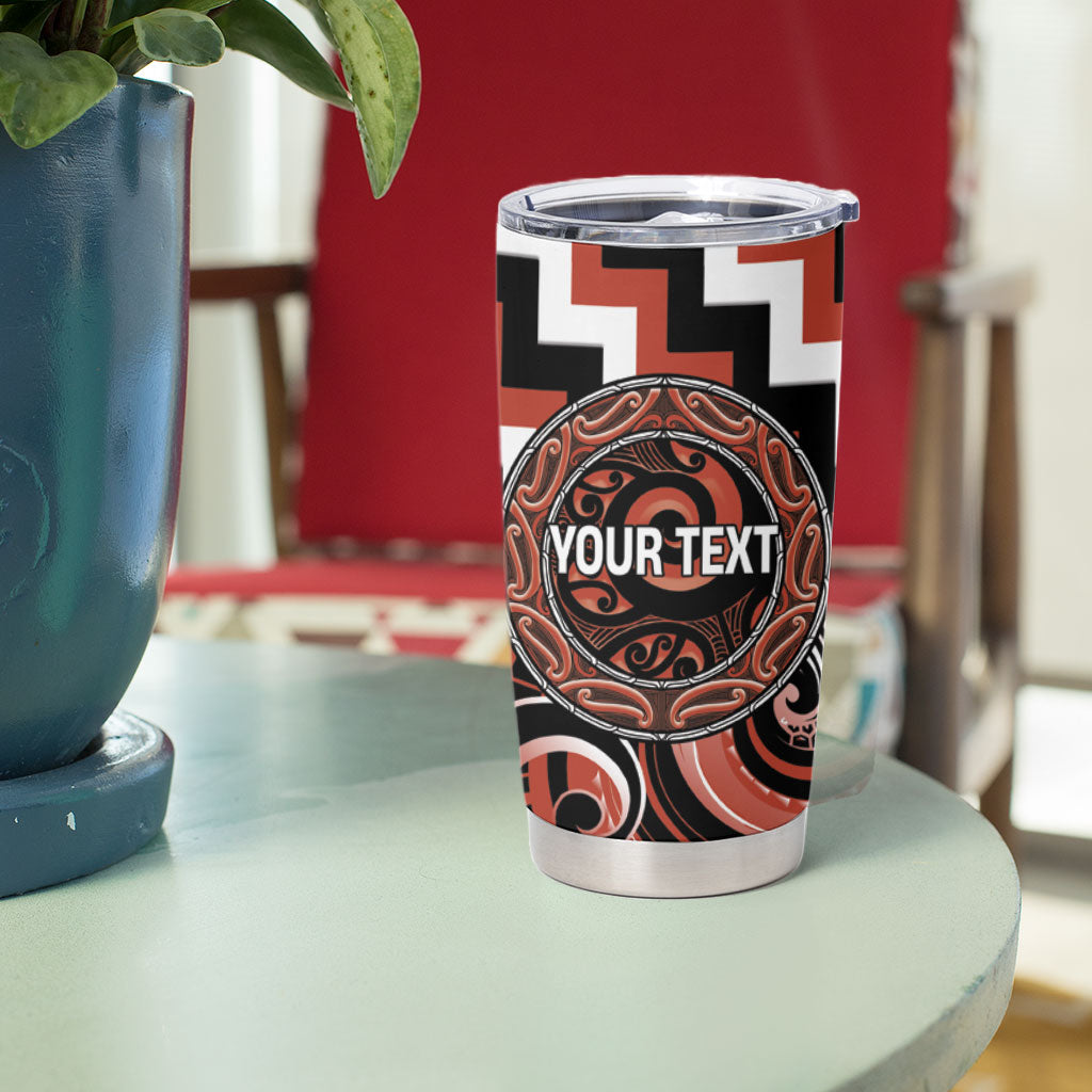 Aotearoa Tapuika Personalised Tumbler Cup Maori Iwi Poutama Puhoro Tattoo
