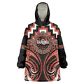 Aotearoa Tapuika Personalised Wearable Blanket Hoodie Maori Iwi Poutama Puhoro Tattoo