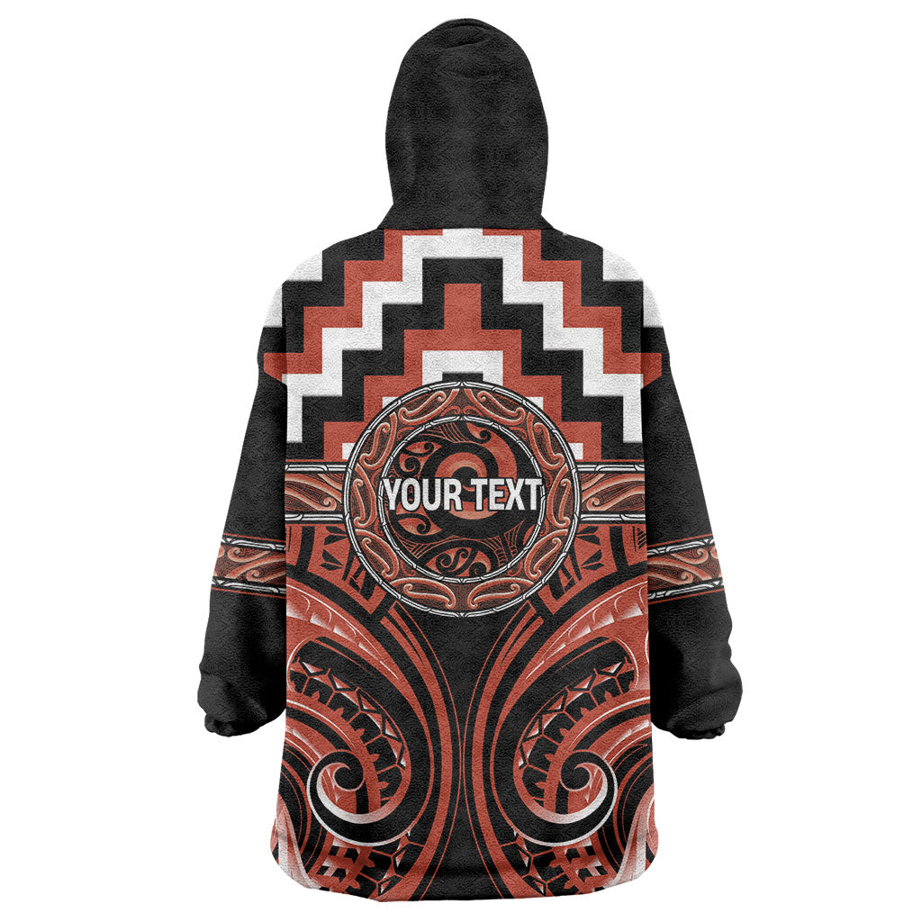 Aotearoa Tapuika Personalised Wearable Blanket Hoodie Maori Iwi Poutama Puhoro Tattoo