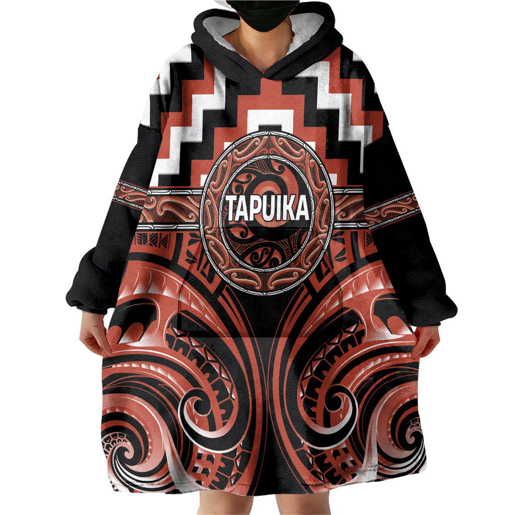 Aotearoa Tapuika Personalised Wearable Blanket Hoodie Maori Iwi Poutama Puhoro Tattoo