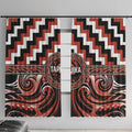 Aotearoa Tapuika Window Curtain Maori Iwi Poutama Puhoro Tattoo