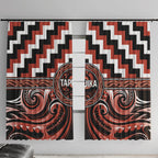 Aotearoa Tapuika Window Curtain Maori Iwi Poutama Puhoro Tattoo