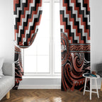 Aotearoa Tapuika Window Curtain Maori Iwi Poutama Puhoro Tattoo