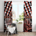 Aotearoa Tapuika Window Curtain Maori Iwi Poutama Puhoro Tattoo