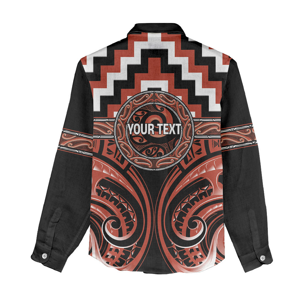 Aotearoa Tapuika Personalised Women Casual Shirt Maori Iwi Poutama Puhoro Tattoo