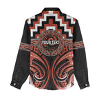 Aotearoa Tapuika Personalised Women Casual Shirt Maori Iwi Poutama Puhoro Tattoo
