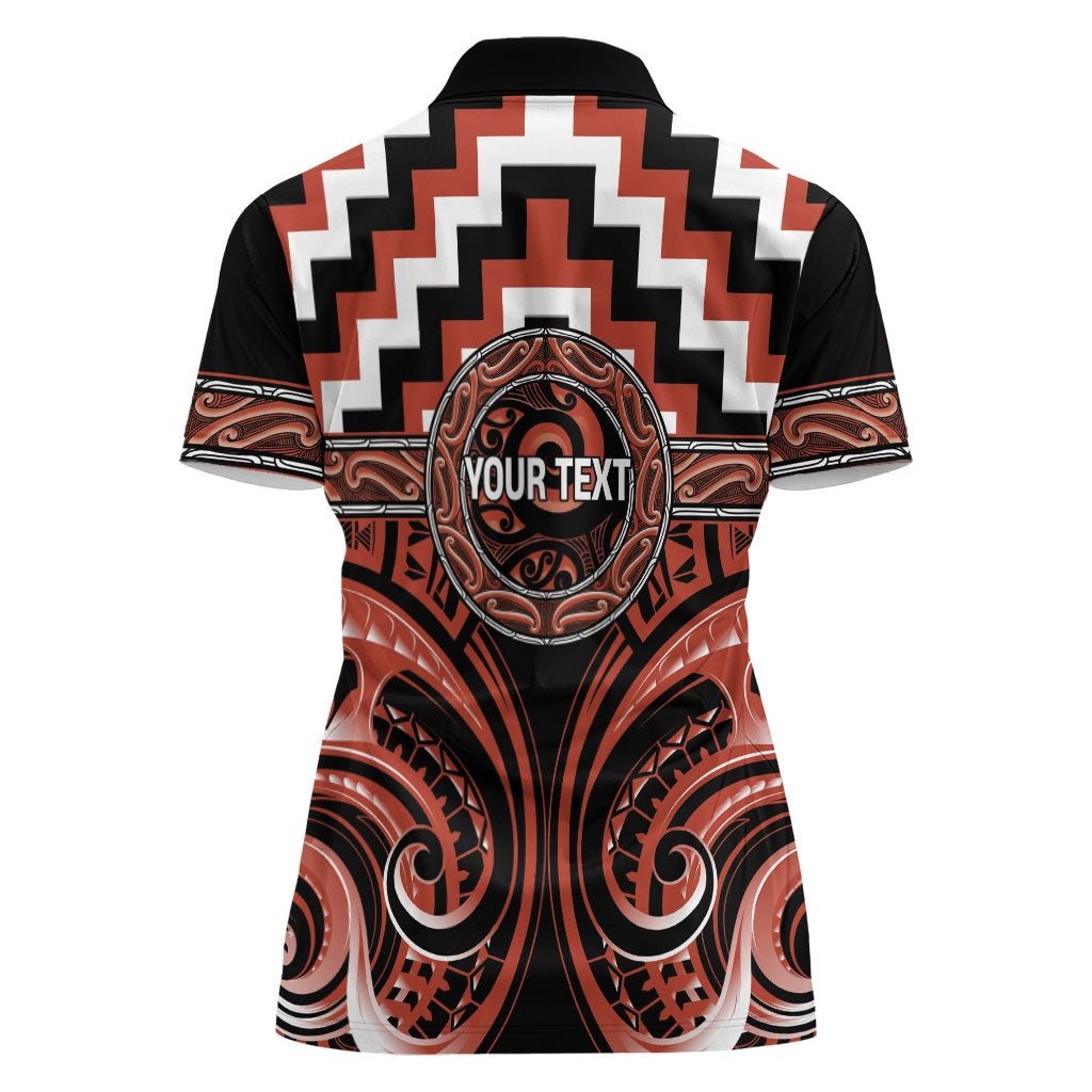 Aotearoa Tapuika Personalised Women Polo Shirt Maori Iwi Poutama Puhoro Tattoo