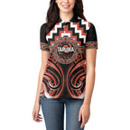 Aotearoa Tapuika Personalised Women Polo Shirt Maori Iwi Poutama Puhoro Tattoo