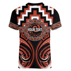 Aotearoa Tapuika Personalised Women V-Neck T-Shirt Maori Iwi Poutama Puhoro Tattoo