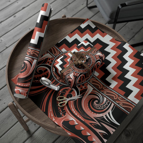 Aotearoa Tapuika Wrapping Paper Maori Iwi Poutama Puhoro Tattoo