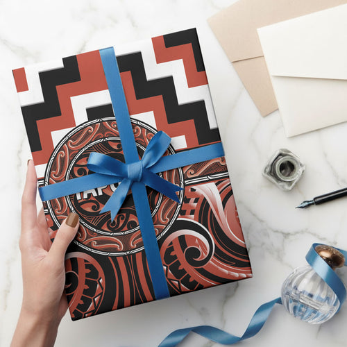 Aotearoa Tapuika Wrapping Paper Maori Iwi Poutama Puhoro Tattoo