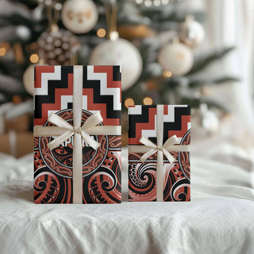Aotearoa Tapuika Wrapping Paper Maori Iwi Poutama Puhoro Tattoo