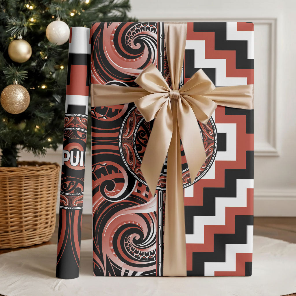 Aotearoa Tapuika Wrapping Paper Maori Iwi Poutama Puhoro Tattoo