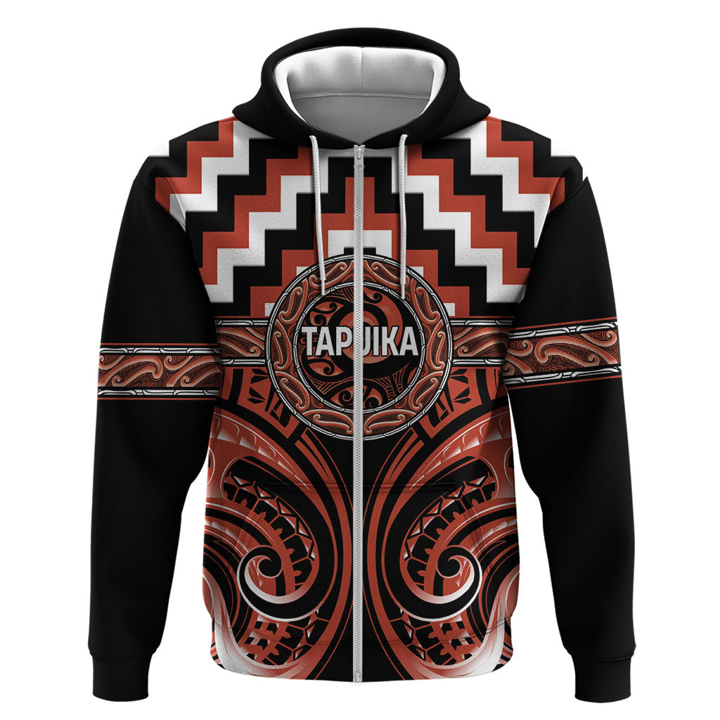 Aotearoa Tapuika Personalised Zip Hoodie Maori Iwi Poutama Puhoro Tattoo