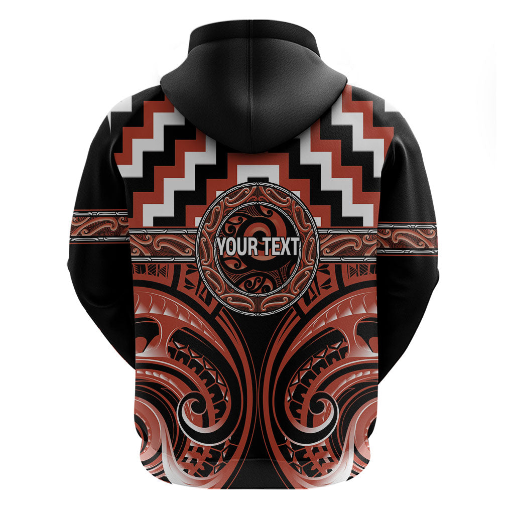 Aotearoa Tapuika Personalised Zip Hoodie Maori Iwi Poutama Puhoro Tattoo