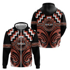 Aotearoa Tapuika Personalised Zip Hoodie Maori Iwi Poutama Puhoro Tattoo