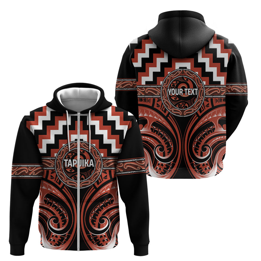 Aotearoa Tapuika Personalised Zip Hoodie Maori Iwi Poutama Puhoro Tattoo