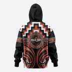 Aotearoa Tapuika Personalised Zip Hoodie Maori Iwi Poutama Puhoro Tattoo