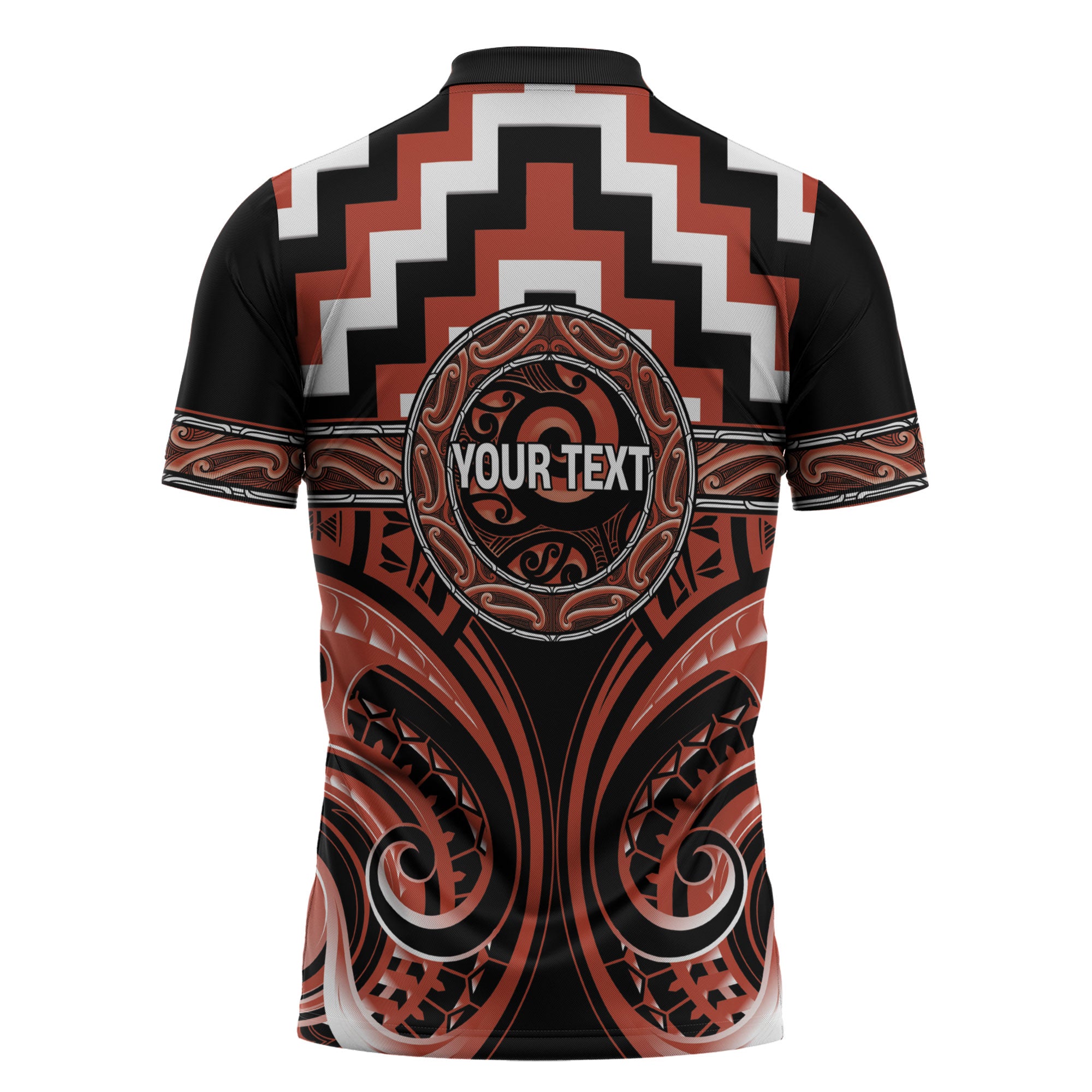Aotearoa Tapuika Personalised Zipper Polo Shirt Maori Iwi Poutama Puhoro Tattoo