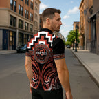 Aotearoa Tapuika Personalised Zipper Polo Shirt Maori Iwi Poutama Puhoro Tattoo